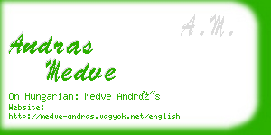 andras medve business card